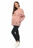 MijaCulture - 3 in 1 oversize maternity and nursing sweatshirt Miley M020 Dirty pink